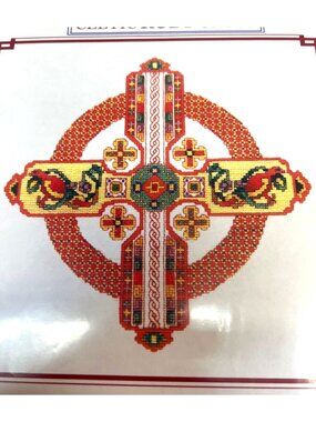 RARE Celtic Ruby Cross Counted Cross Stitch Chart By Vickery Collection